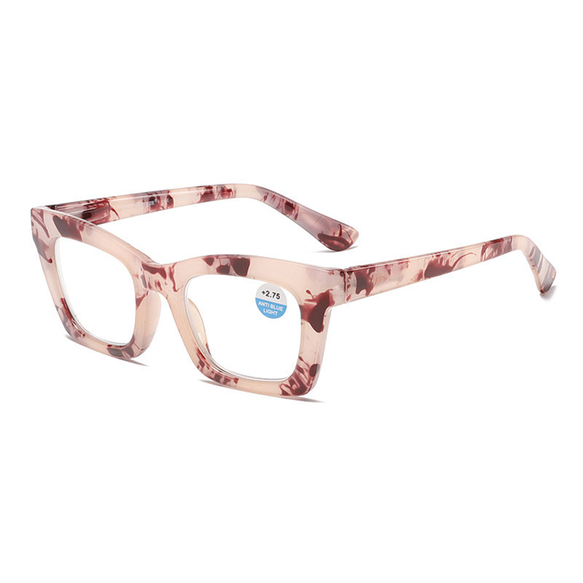 Gradient farve moderigtigt cat-eye anti-blåt lys læsebriller